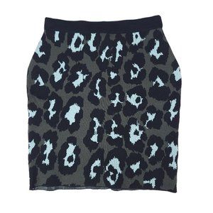 Romeo &‎ Juliet Couture Olive Leopard Print Skirt